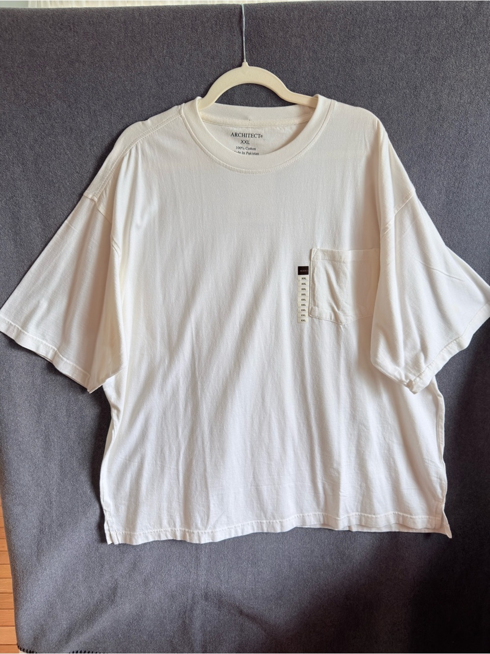 Architect Men’s XXL White Premium Cotton Pocket T-Shirt NWT